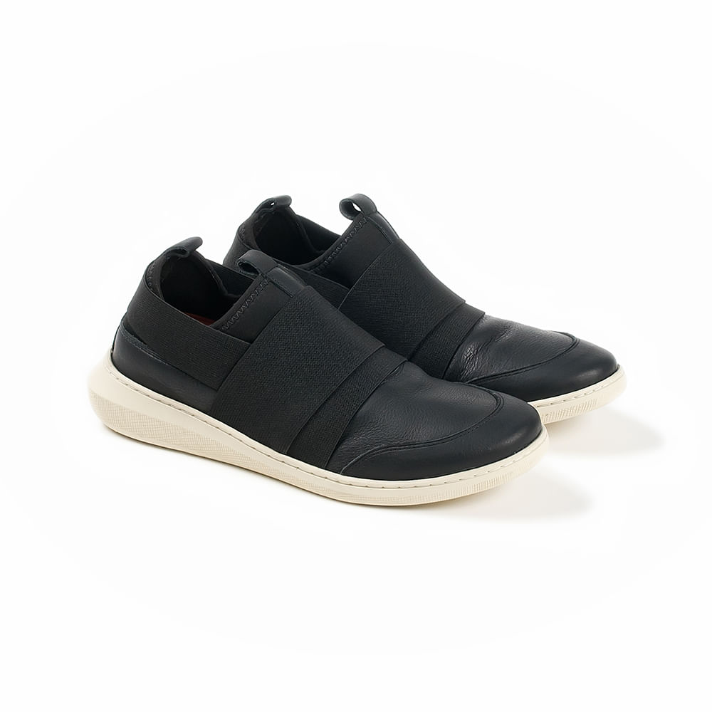 leather trainers womens black