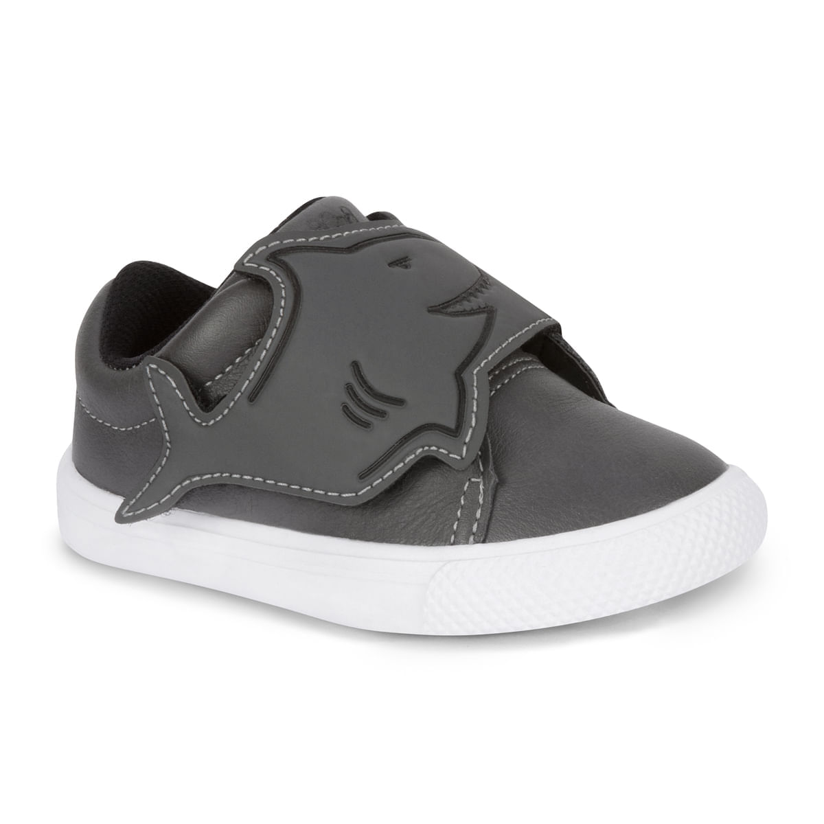 boys black leather trainers