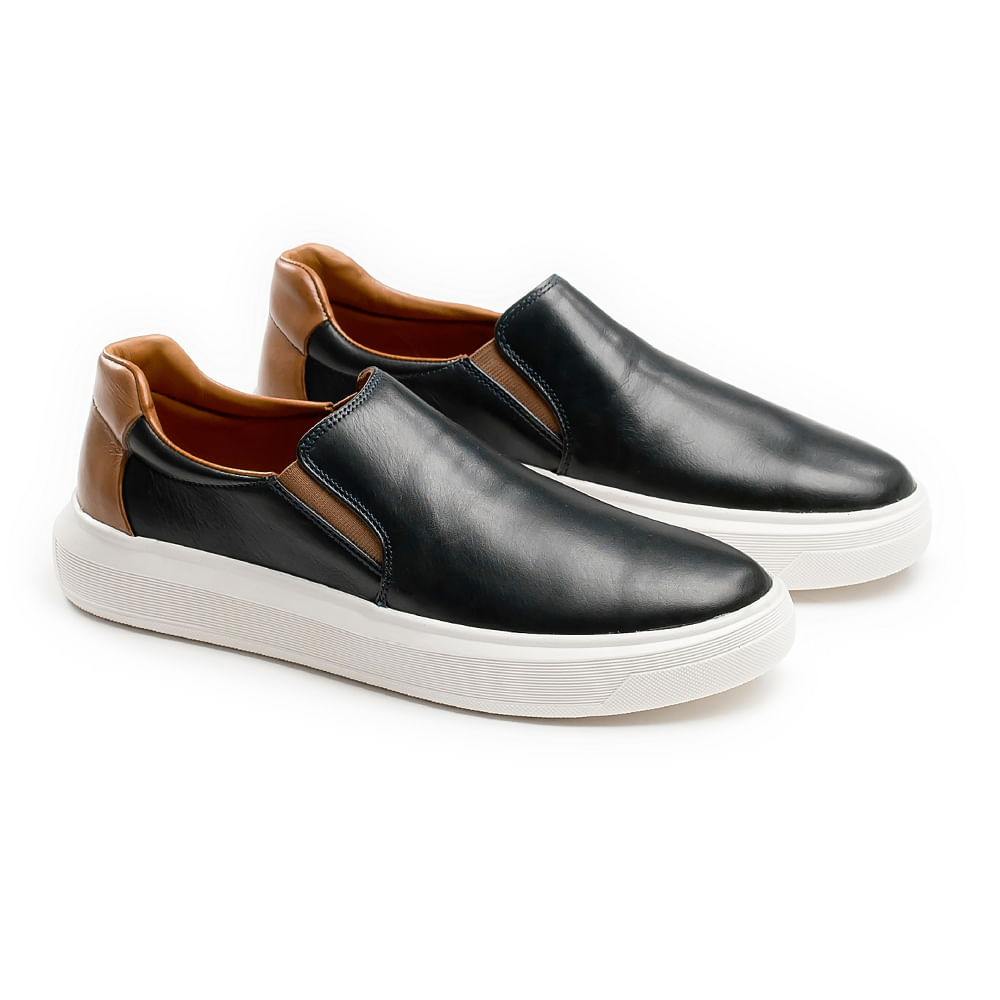 Mens grey leather slip on shoes Clearance